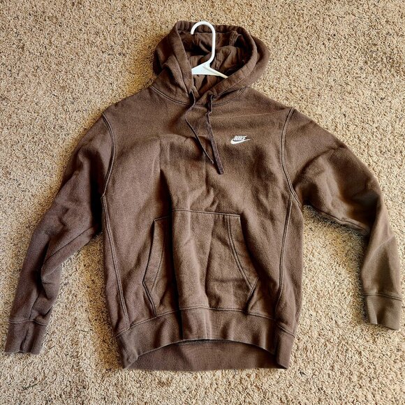 NIKE HAVE A GOOD DAY HOODIE SWEATSHIRT Brown MEDIUM - Picture 2 of 4